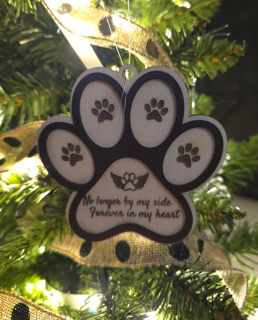 Pet Memorial Heart Ornament 2 Layers