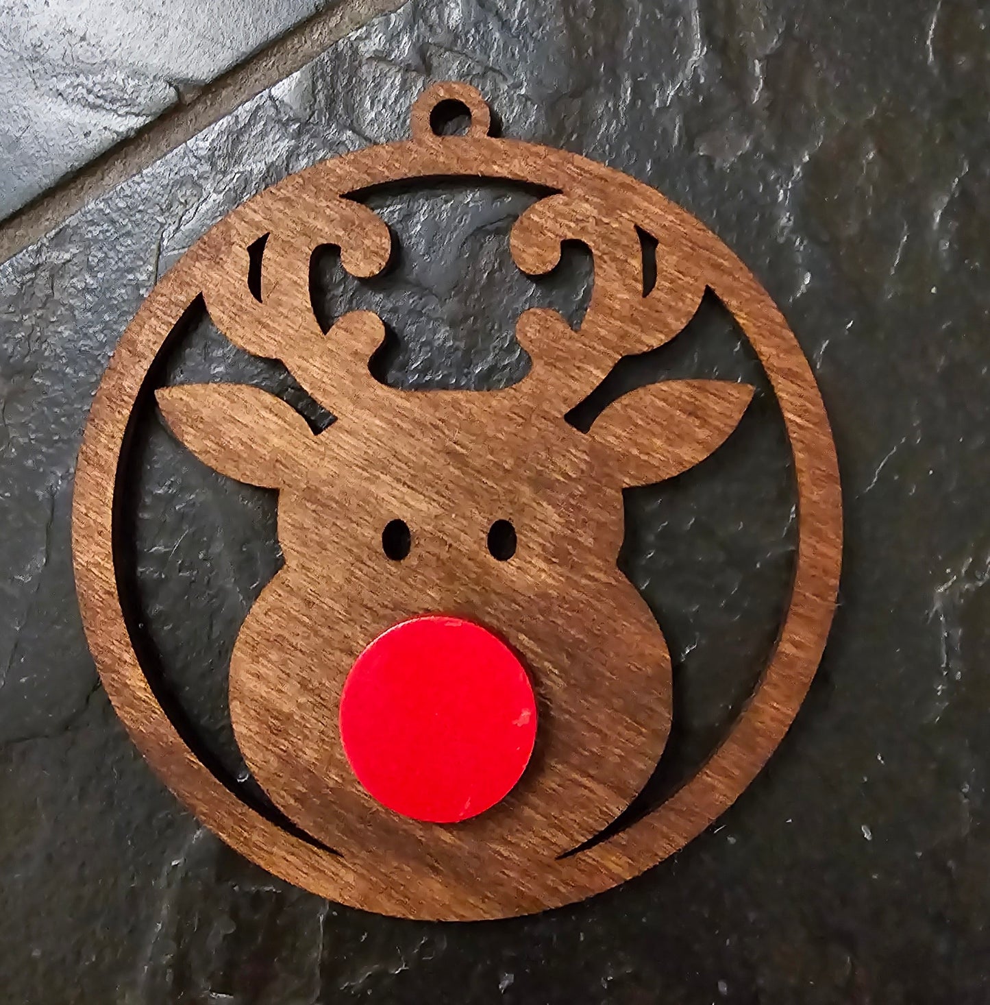 Rudolph Ornament with Red Nose!