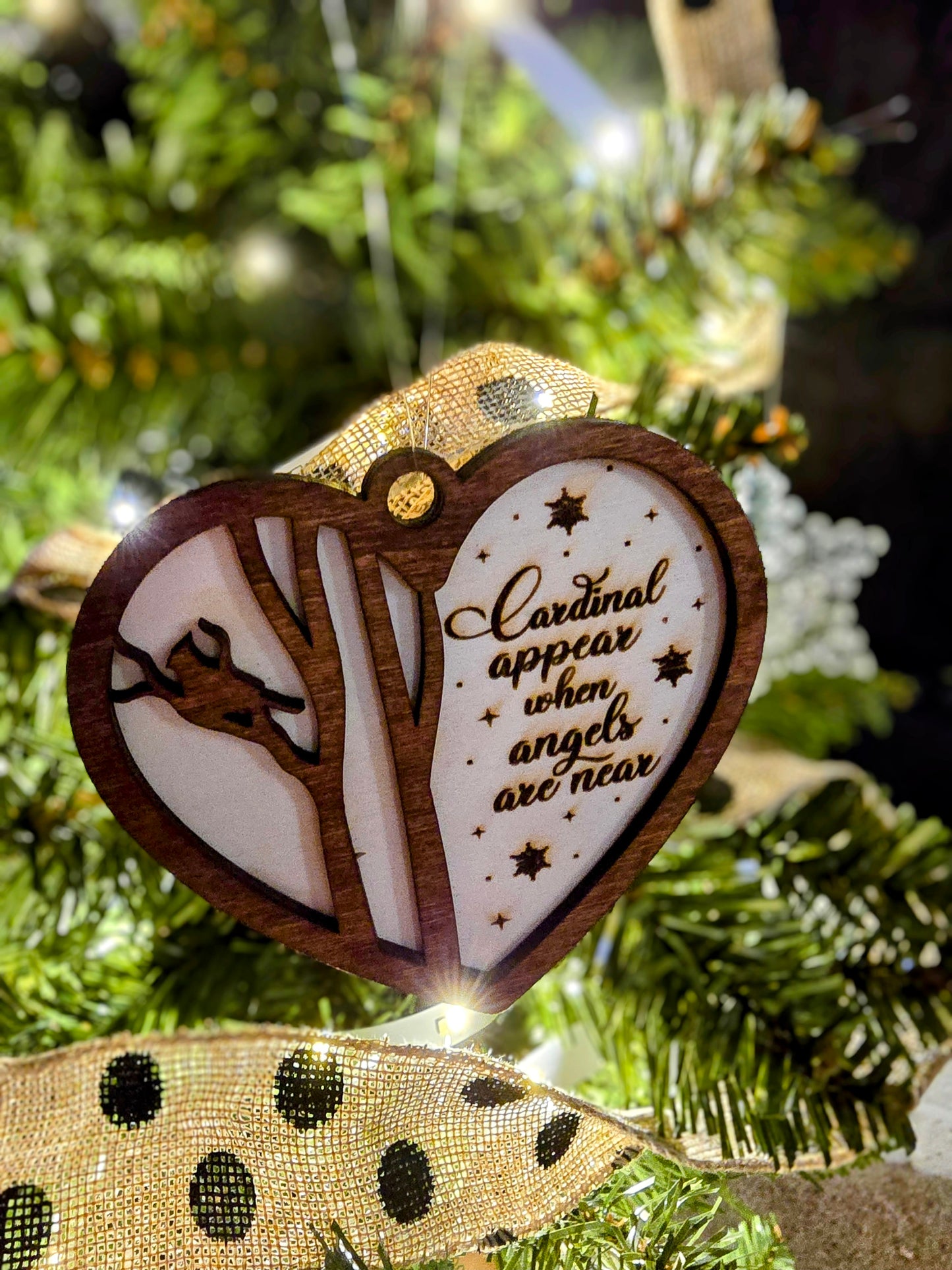 Cardinal Memorial Ornament - 2 Layers